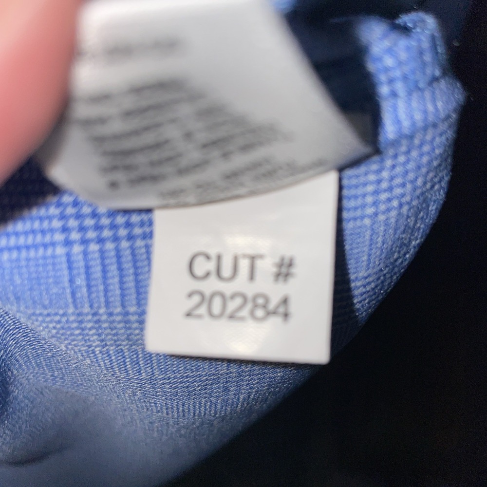 Mizzen+Main Leeward Dress Shirt Medium Standard Fit Blue Glen‎ Plaid Stretch - Picture 7 of 8